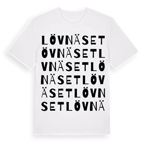 Lövnäset ordlek t-shirt – ekologisk bomull t-shirt från PinShirt