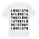 White t-shirt med Lövnästorp ordlek t-shirt