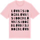 Pink Cotton t-shirt med Lövnäsudden ordlek t-shirt