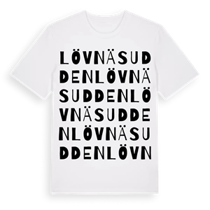 Lövnäsudden ordlek t-shirt – ekologisk bomull t-shirt från PinShirt