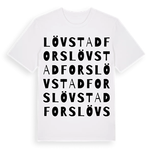 Lövstadfors ordlek t-shirt – ekologisk bomull t-shirt från PinShirt