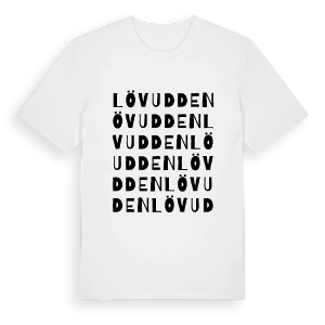 Lövudden ordlek t-shirt – ekologisk bomull t-shirt från PinShirt