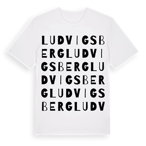 Ludvigsberg ordlek t-shirt – ekologisk bomull t-shirt från PinShirt