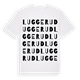 White t-shirt med Luggerud ordlek t-shirt