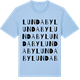 Blue Soul t-shirt med Lundaby ordlek t-shirt