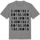 Mid Heather Gray t-shirt med Lundås ordlek t-shirt