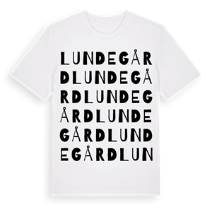 Lundegård ordlek t-shirt – ekologisk bomull t-shirt från PinShirt