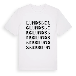 Lundsberg ordlek t-shirt – ekologisk bomull t-shirt från PinShirt