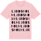 Pink Cotton t-shirt med Lundsholm ordlek t-shirt