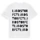 White t-shirt med Lundstorpet ordlek t-shirt