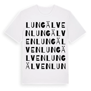 Lungälven ordlek t-shirt – ekologisk bomull t-shirt från Pinshirt
