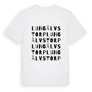 Lungälvstorp ordlek t-shirt – ekologisk bomull t-shirt från PinShirt