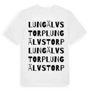Lungälvstorp ordlek t-shirt – ekologisk bomull t-shirt från Pinshirt