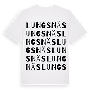 Lungsnäs ordlek t-shirt – ekologisk bomull t-shirt från PinShirt
