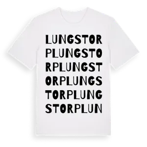 Lungstorp ordlek t-shirt – ekologisk bomull t-shirt från Pinshirt