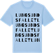 Blue Soul t-shirt med Lungsundsfallet ordlek t-shirt