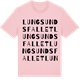 Pink Cotton t-shirt med Lungsundsfallet ordlek t-shirt
