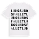 White t-shirt med Lungsundsfallet ordlek t-shirt
