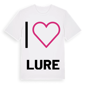 Jag älskar Lure t-shirt stort tryck – ekologisk bomull t-shirt från PinShirt