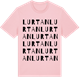 Pink Cotton t-shirt med Lurtan ordlek t-shirt