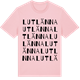 Pink Cotton t-shirt med Lutlänna ordlek t-shirt