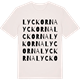 Vintage White t-shirt med Lyckorna ordlek t-shirt