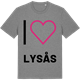 Mid Heather Gray t-shirt med Jag älskar Lysås t-shirt stort tryck
