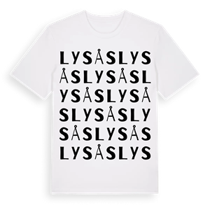 Lysås ordlek t-shirt – ekologisk bomull t-shirt från Pinshirt