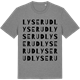 Mid Heather Gray t-shirt med Lyserud ordlek t-shirt