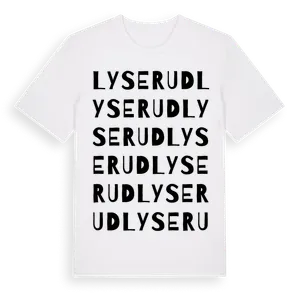 Lyserud ordlek t-shirt – ekologisk bomull t-shirt från Pinshirt