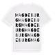 White t-shirt med Magdeburg ordlek t-shirt
