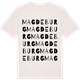 Vintage White t-shirt med Magdeburg ordlek t-shirt