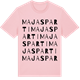 Pink Cotton t-shirt med Majas parti ordlek t-shirt