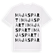 White t-shirt med Majas parti ordlek t-shirt