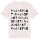 Vintage White t-shirt med Majas parti ordlek t-shirt