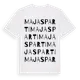 White t-shirt med Majas Parti ordlek t-shirt