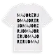 White t-shirt med Majorerud ordlek t-shirt
