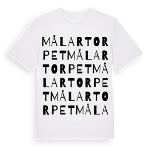 Målartorpet ordlek t-shirt – ekologisk bomull t-shirt från PinShirt