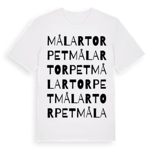 Målartorpet ordlek t-shirt – ekologisk bomull t-shirt från Pinshirt