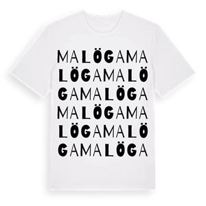 Malöga ordlek t-shirt – ekologisk bomull t-shirt från PinShirt