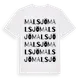 White t-shirt med Malsjö ordlek t-shirt