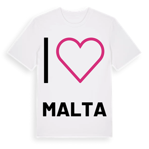 Jag älskar Malta t-shirt stort tryck – ekologisk bomull t-shirt från PinShirt