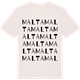 Vintage White t-shirt med Malta ordlek t-shirt