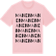 Pink Cotton t-shirt med Manen ordlek t-shirt