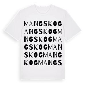 Mangskog ordlek t-shirt – ekologisk bomull t-shirt från PinShirt