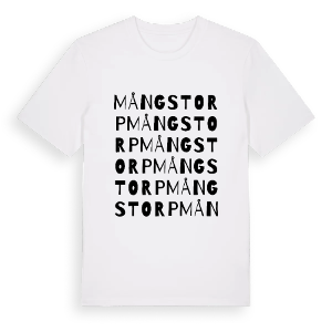 Mångstorp ordlek t-shirt – ekologisk bomull t-shirt från PinShirt