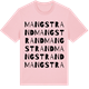 Pink Cotton t-shirt med Mangstrand ordlek t-shirt