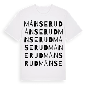 Månserud ordlek t-shirt – ekologisk bomull t-shirt från Pinshirt