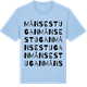 Blue Soul t-shirt med Månsestugan ordlek t-shirt