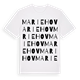 White t-shirt med Mariehov ordlek t-shirt